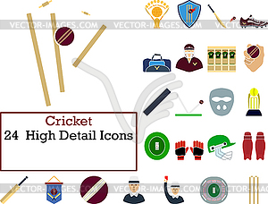 Cricket Icon Set - vector clipart