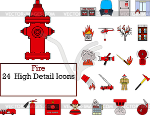 Fire Icon Set - vector EPS clipart