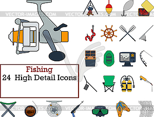 Fishing Icon Set - vector image
