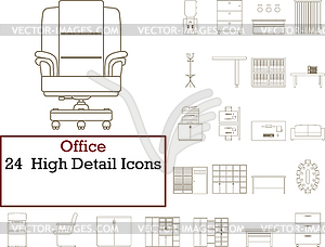 Office Icon Set - vector image