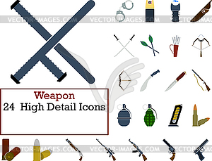 Weapon Icon Set - vector clipart