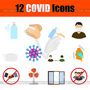 COVID Icon Set - vector clipart