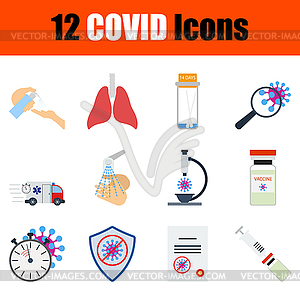 COVID Icon Set - vector clip art