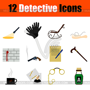 Detective Icon Set - vector clipart