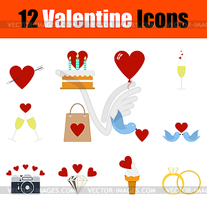 Valentine Icon Set - color vector clipart