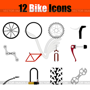 Bike Icon Set - royalty-free vector clipart