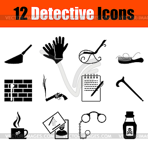 Detective Icon Set - vector clipart / vector image