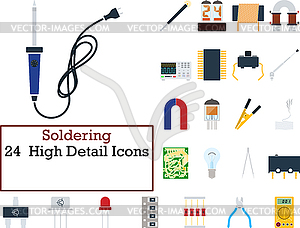 Soldering Icon Set - vector image