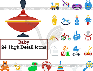Baby Icon Set - royalty-free vector clipart