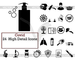 Covid Icon Set - vector clip art