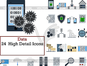 Data Icon Set - vector clipart