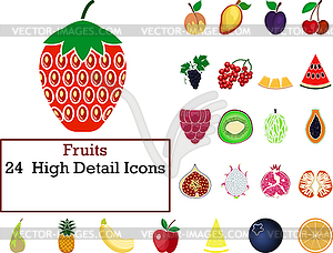 Fruits Icon Set - vector clip art