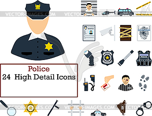 Police Icon Set - vector clipart