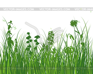 Green Grass Meadow - vector clipart