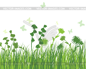 Green Grass Meadow - vector image