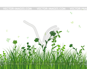 Green Grass Meadow - royalty-free vector image