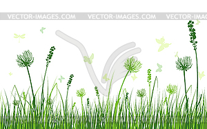 Green Grass Meadow - vector EPS clipart