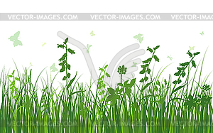 Green Grass Meadow - vector clipart