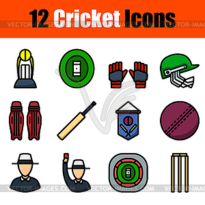 Cricket Icon Set - vector image