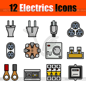 Electrics Icon Set - vector image