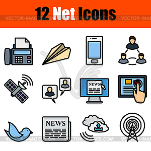 Net Icon Set - vector clipart