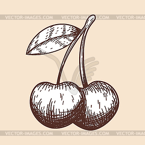 Icon Of Cherry - vector clipart