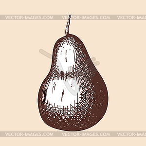 Icon Of Pear - vector clipart