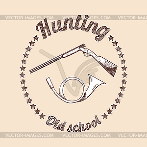Hunting Emblem - vector clipart