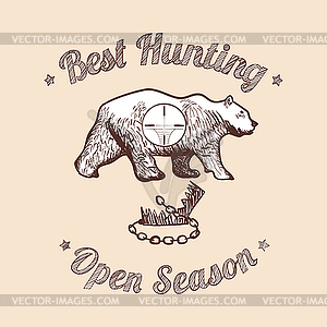 Hunting Emblem - vector clipart