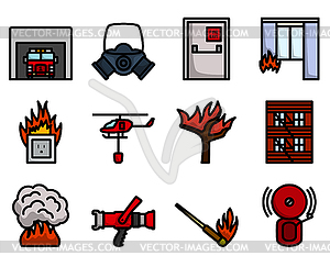 Fireguard Icon Set - vector clip art