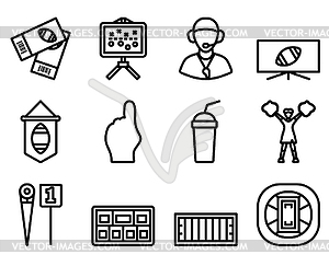 Football Icon Set - vector clipart