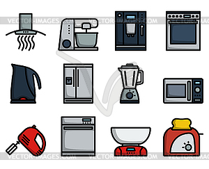 Kitchen Icon Set - vector image