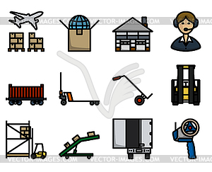 Logistics Icon Set - vector clip art