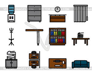 Office Icon Set - vector clipart