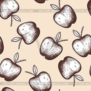 Seamles Pattern Of Apple - vector clip art