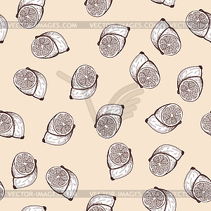 Seamles Pattern Of Lemon - vector clipart / vector image