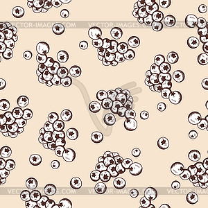 Seamles Pattern Of Blueberry - vector image