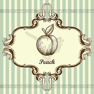 Icon Of Peach - vector clipart