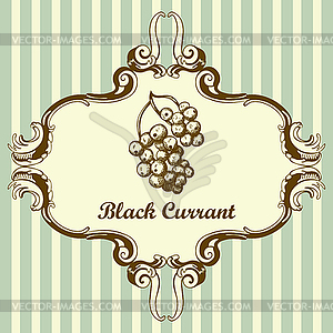 Icon Of Black Currant - vector clipart