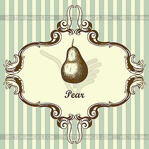 Icon Of Pear - royalty-free vector clipart