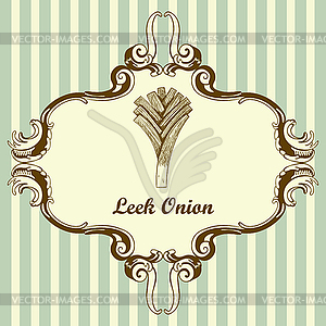 Leek Onion Icon - vector image