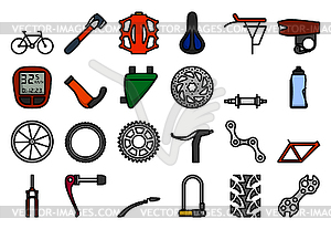 Bike Icon Set - vector image