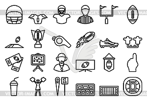 Football Icon Set - vector image