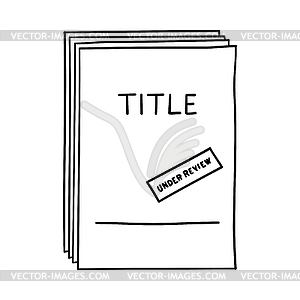 Manuscript Under Review Icon - vector image