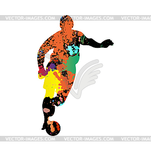 Soccer (Football) Player Silhouette - vector clip art