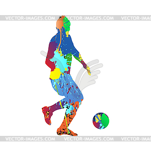 Soccer (Football) Player Silhouette - vector image