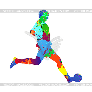 Soccer (Football) Player Silhouette - vector image