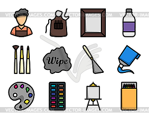 Painting Icon Set - vector clipart