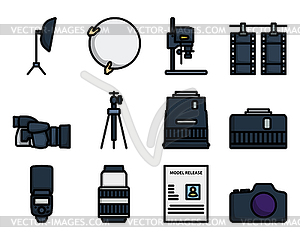 Photography Icon Set - vector image