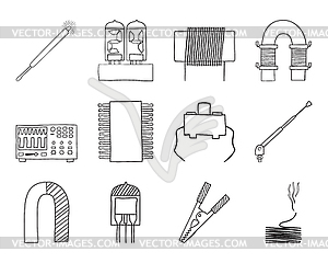 Soldering Icon Set - vector EPS clipart